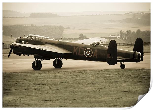 Lancaster Bomber Print by Andrew Beveridge