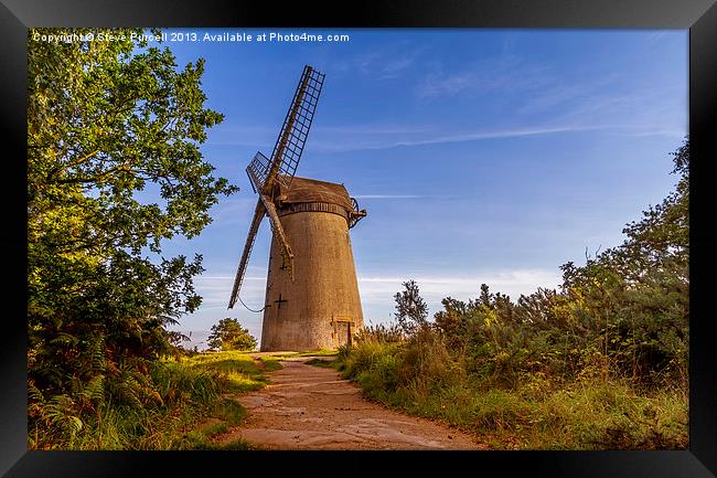 Windmill On Bidston Hill Framed Print by Steven Purcell