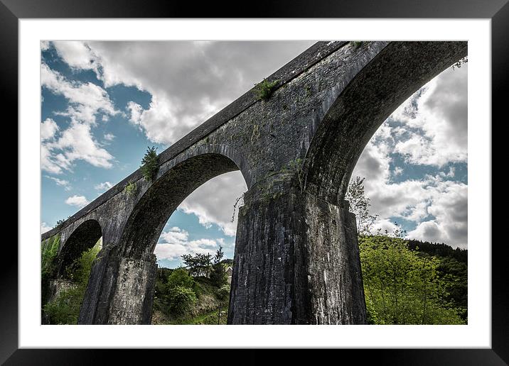 Blue Sky Bridge Framed Mounted Print by Purple OneTwoEight