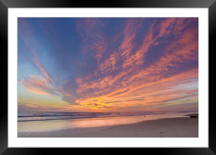 Sunset Seascape Framed Mounted Print by Ian Jones