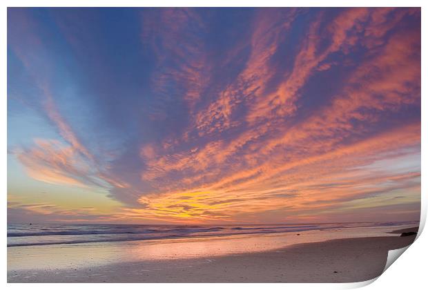 Sunset Seascape Print by Ian Jones