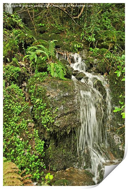 An Exmoor Waterfall Print by graham young