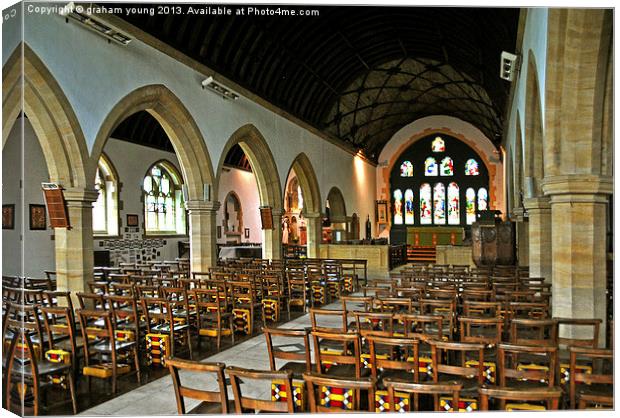St Mary the Virgin, Lynton Canvas Print by graham young