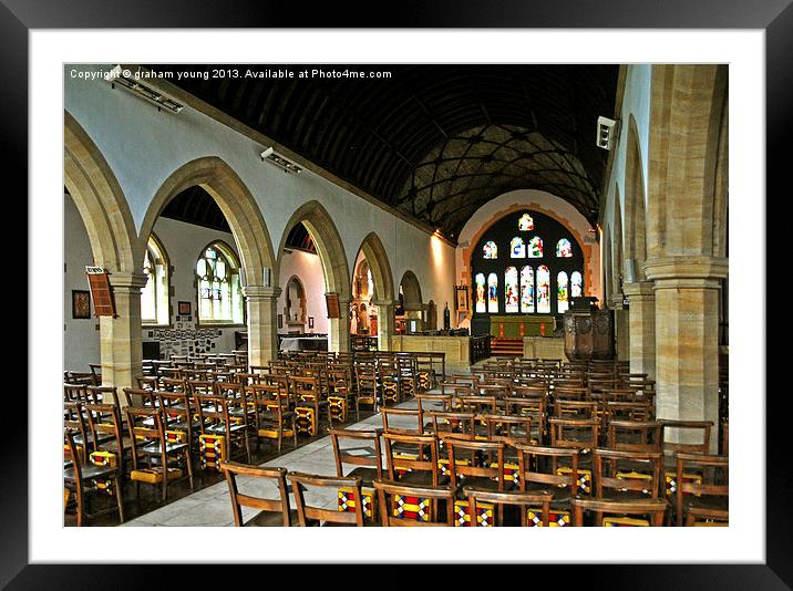 St Mary the Virgin, Lynton Framed Mounted Print by graham young