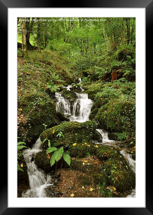 An Exmoor Stream Framed Mounted Print by graham young