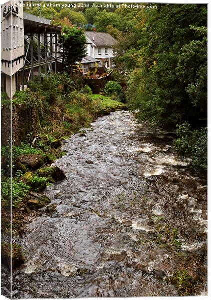 The East Lyn at Rockford Canvas Print by graham young