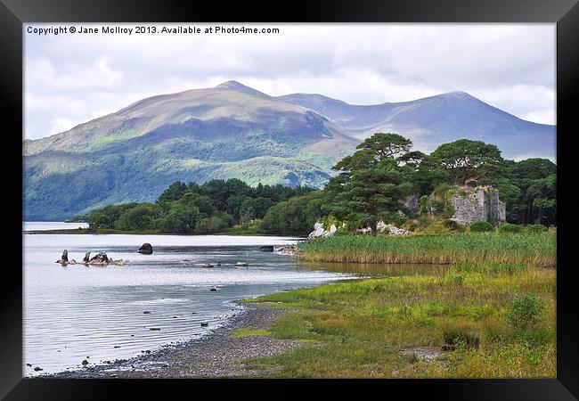 Castle on Lower Lake, Killarney Framed Print by Jane McIlroy