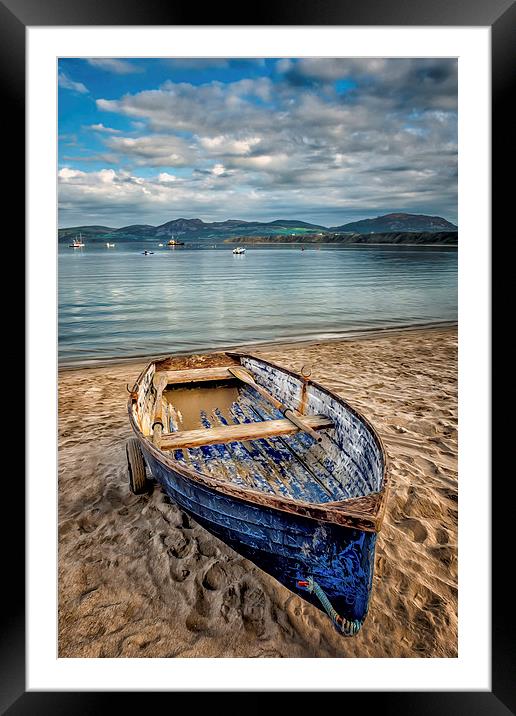 Beach Boat Morfa Nefyn Framed Mounted Print by Adrian Evans