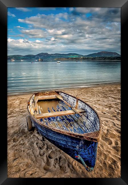Beach Boat Morfa Nefyn Framed Print by Adrian Evans
