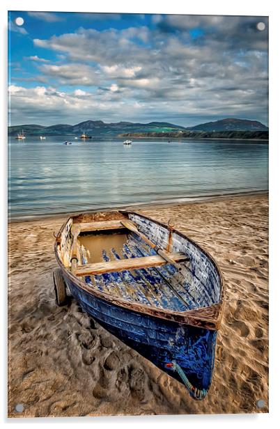 Beach Boat Morfa Nefyn Acrylic by Adrian Evans