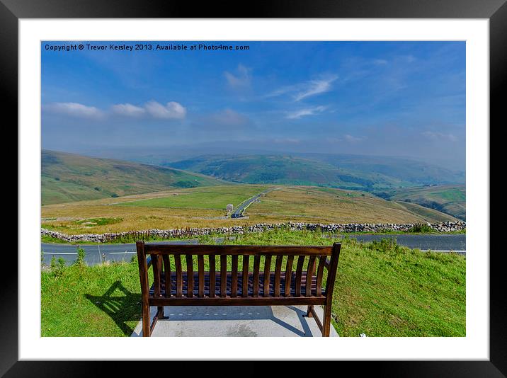 Seat with a View Framed Mounted Print by Trevor Kersley RIP