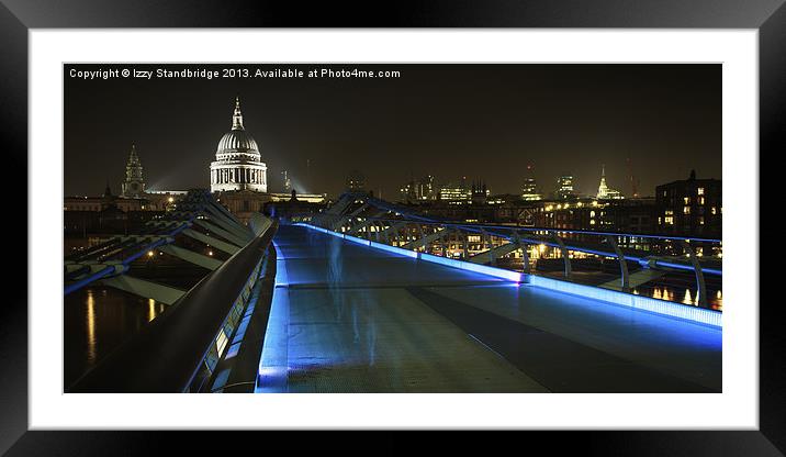 London Millennium Bridge & St Pauls Framed Mounted Print by Izzy Standbridge