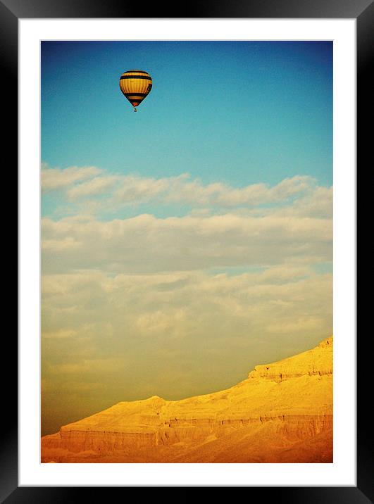 Balloon Over Egypt Framed Mounted Print by Scott Anderson