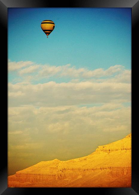 Balloon Over Egypt Framed Print by Scott Anderson
