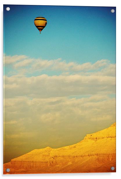 Balloon Over Egypt Acrylic by Scott Anderson