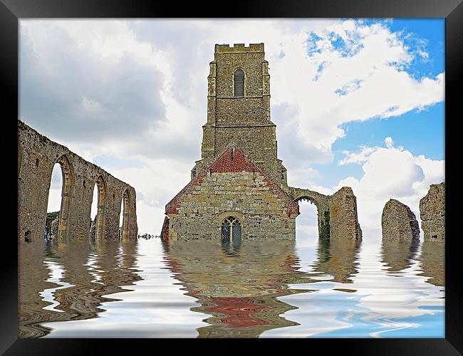 St Andrews Covehithe Floodfilter Framed Print by Bill Simpson
