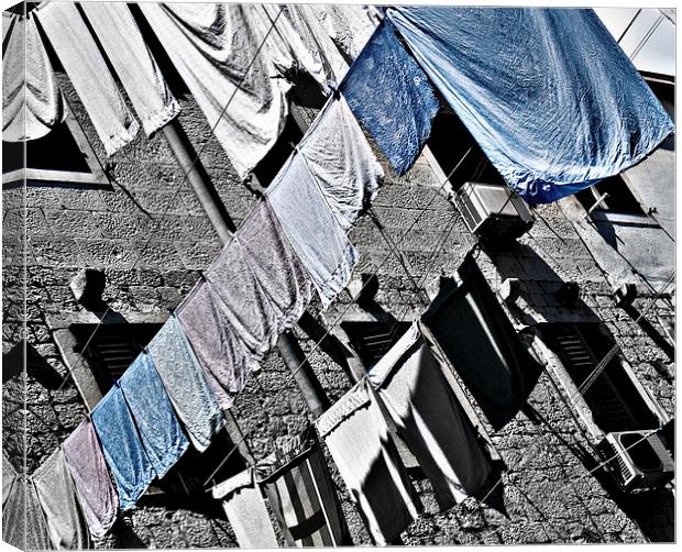 Blue Laundry Canvas Print by Scott Anderson