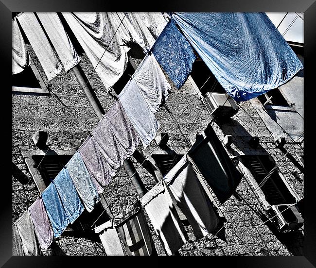 Blue Laundry Framed Print by Scott Anderson