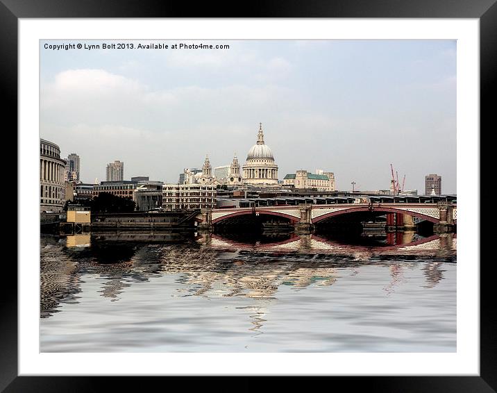 Blackfriars Bridge and St Pauls Framed Mounted Print by Lynn Bolt