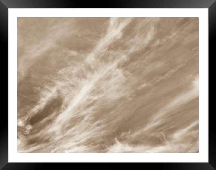 Sepia sky Framed Mounted Print by David Pyatt