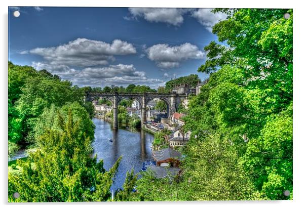 Knaresborough Acrylic by Allan Briggs