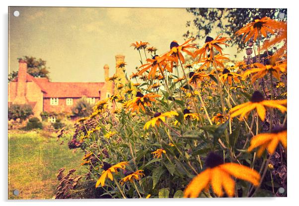 English country garden Acrylic by Dawn Cox