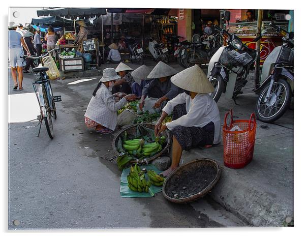 Vietnamese Street Market Acrylic by colin chalkley