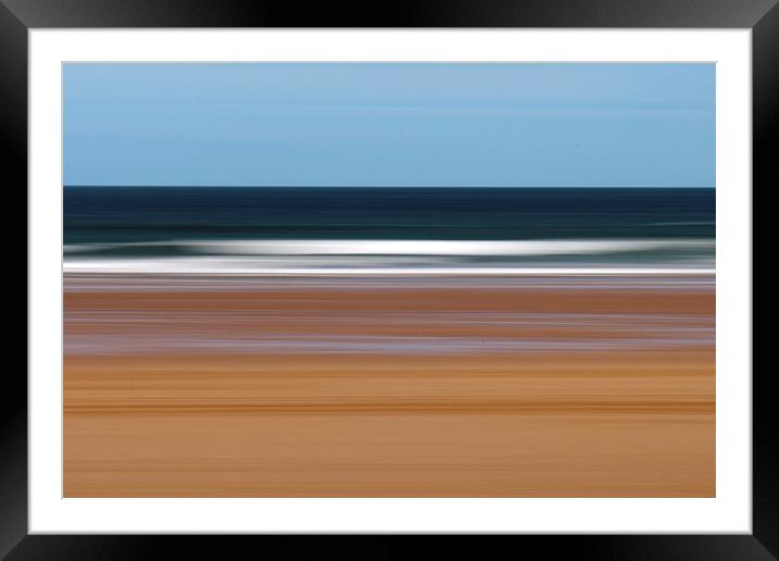 Abstract Beach Framed Mounted Print by Ben Prior