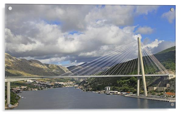 Franjo Tudman Bridge Acrylic by Tony Murtagh