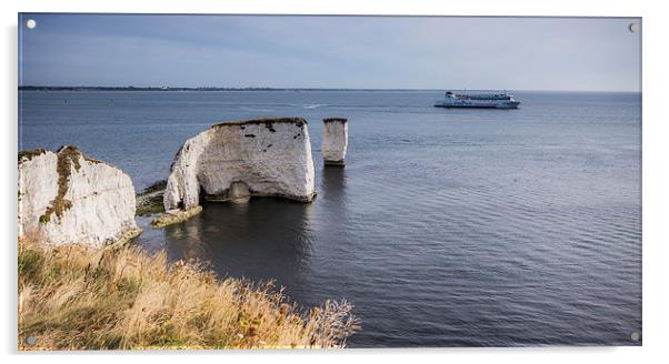 Ferry cross the bay Acrylic by Phil Wareham