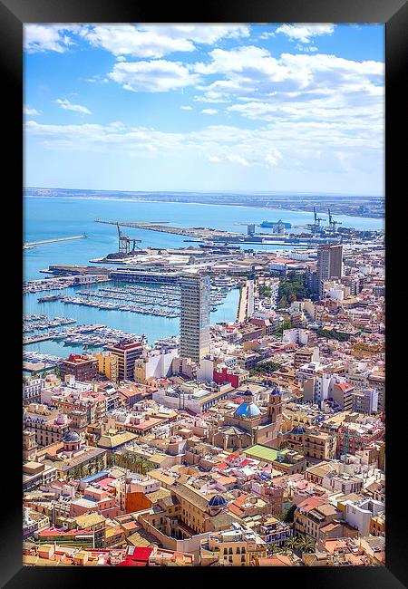 Alicante panoramic view Framed Print by Dragomir Nikolov