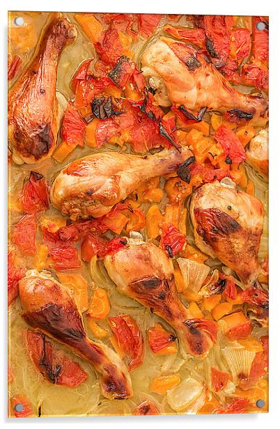 Baked Chicken Drumsticks Acrylic by Dragomir Nikolov