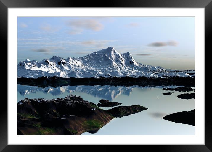 Alpine Reflections Framed Mounted Print by Hugh Fathers