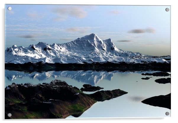 Alpine Reflections Acrylic by Hugh Fathers