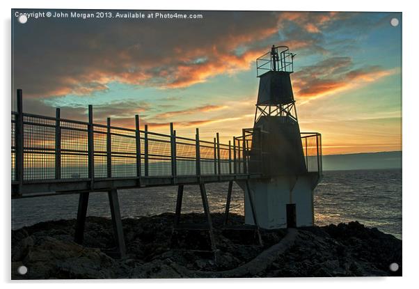 Battery Point sunset 2. Acrylic by John Morgan