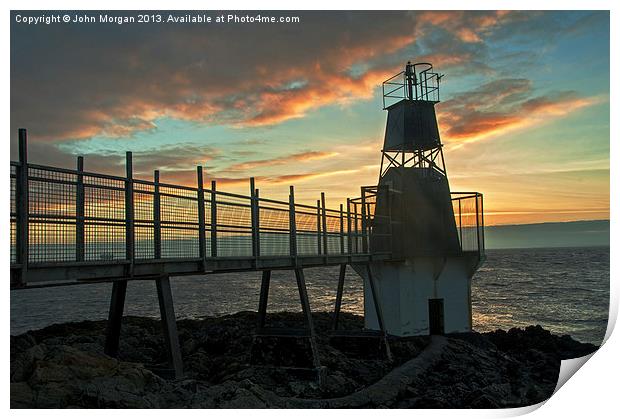 Battery Point sunset 2. Print by John Morgan