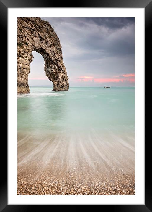 Durdle Door Archway Framed Mounted Print by Chris Frost