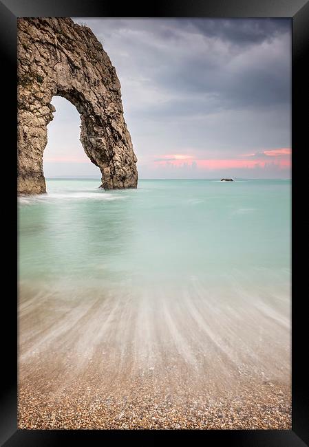 Durdle Door Archway Framed Print by Chris Frost