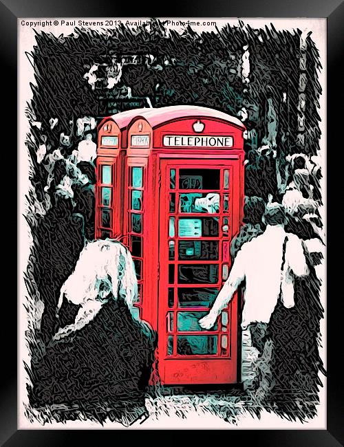 Red Phone Boxes Framed Print by Paul Stevens