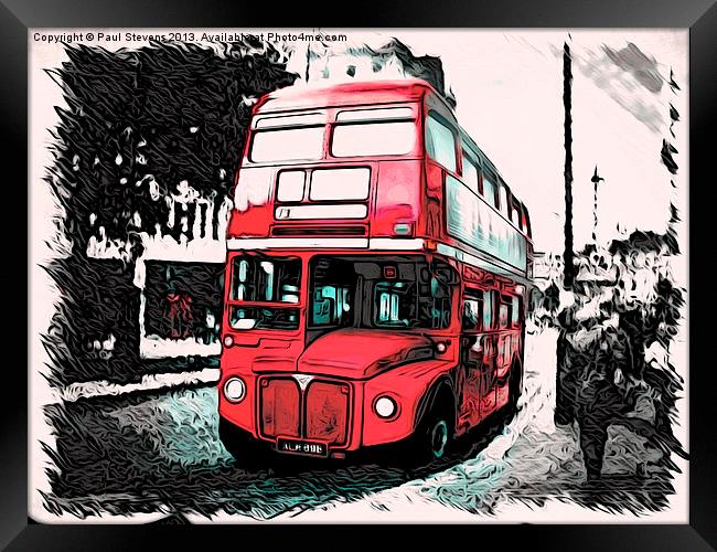 Red London Bus Framed Print by Paul Stevens