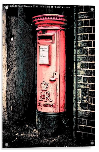Post Box Acrylic by Paul Stevens