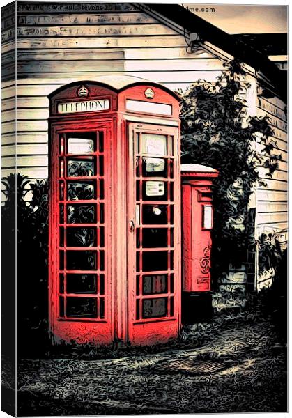 Post & Phone Boxes Canvas Print by Paul Stevens