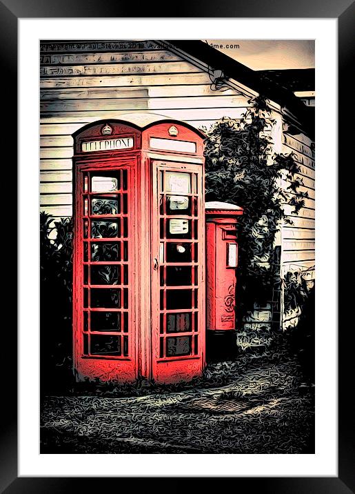 Post & Phone Boxes Framed Mounted Print by Paul Stevens