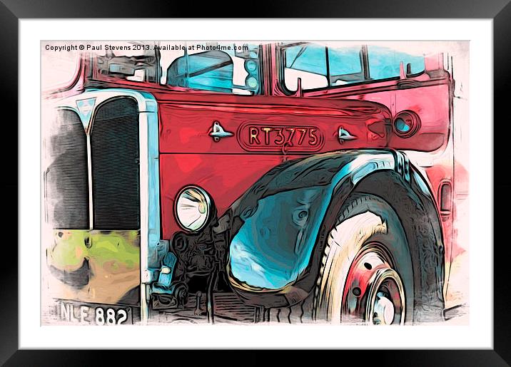 London Bus - 02 Framed Mounted Print by Paul Stevens