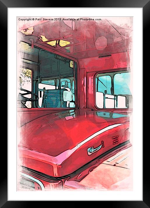 London Bus - 03 Framed Mounted Print by Paul Stevens