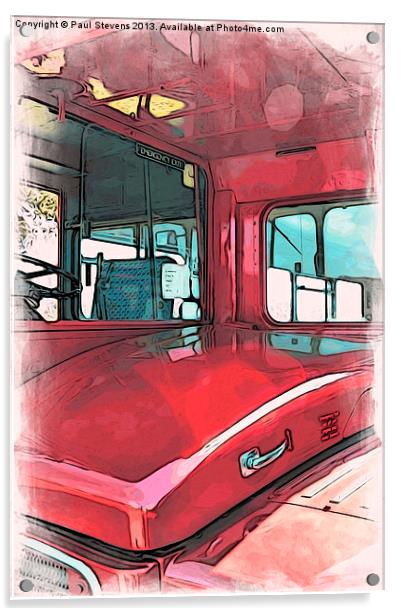London Bus - 03 Acrylic by Paul Stevens
