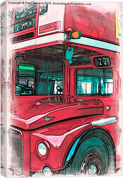 London Bus - 01 Canvas Print by Paul Stevens