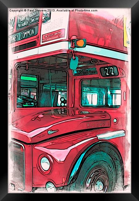 London Bus - 01 Framed Print by Paul Stevens