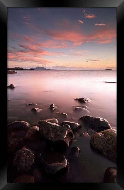Seil Island Sunset Framed Print by Grant Glendinning