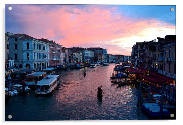 Canal Grande,Venice Acrylic by barbara walsh